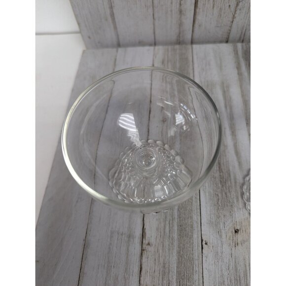 Anchor Hocking Bubble Foot Champagne Glasses 4" Stemmed Set of 3 - Picture 4 of 5